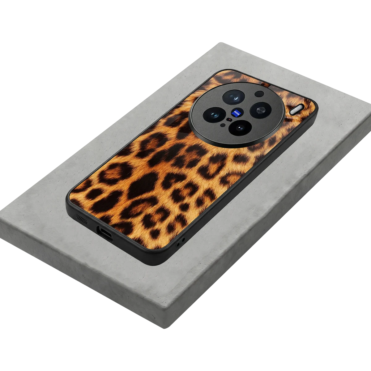 Cheetah Fur stylish phone case for vivo x200 pro | glossy glass and slim fit