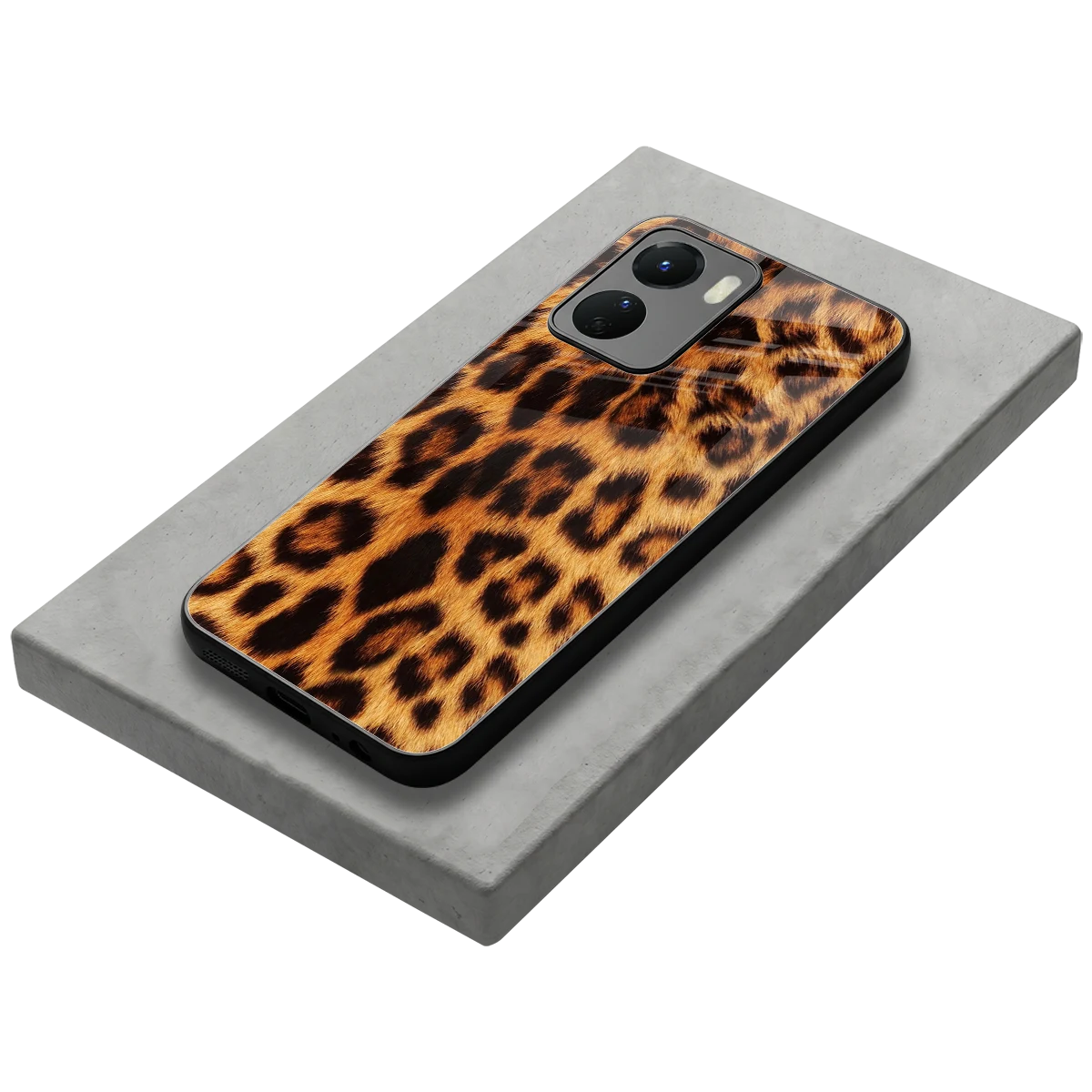 Cheetah Fur stylish phone case for vivo y16 | glossy glass and slim fit