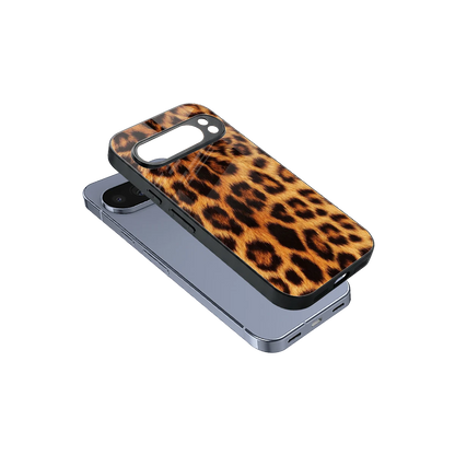 Cheetah Fur sleek google pixel 10 pro cover with tempered glass back and TPU edges