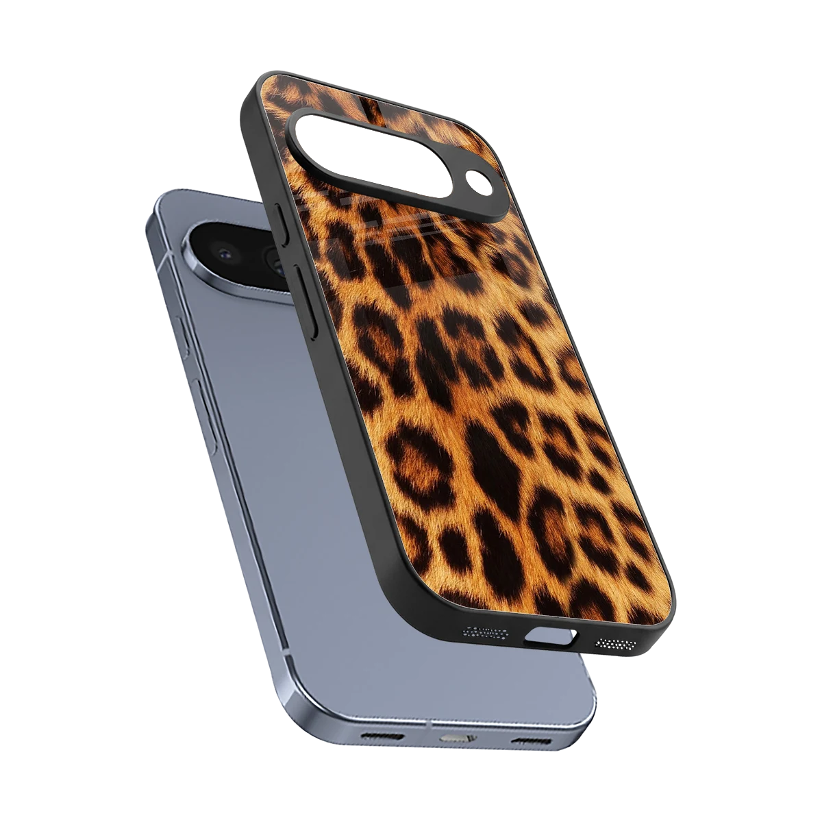 Cheetah Fur sleek google pixel 10 cover with tempered glass back and TPU edges