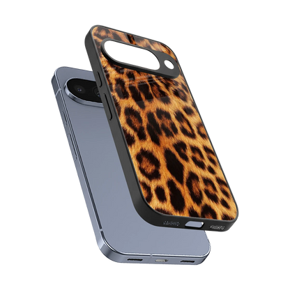 Cheetah Fur sleek google pixel 10 cover with tempered glass back and TPU edges