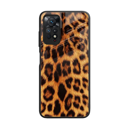 Cheetah Fur back phone cover | glass case for redmi note 11 pro