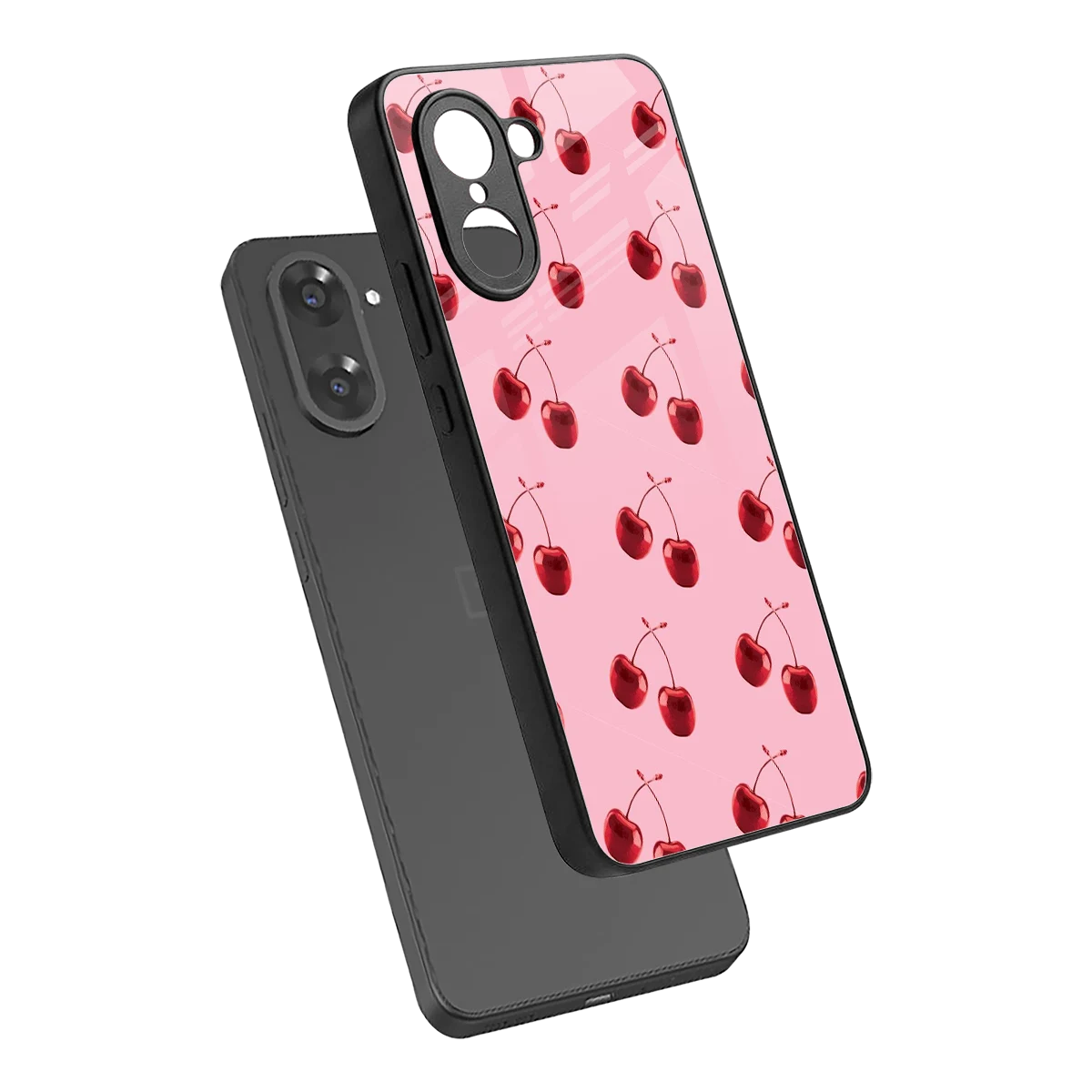 Cherries sleek oneplus nord ce5 5g cover with tempered glass back and TPU edges