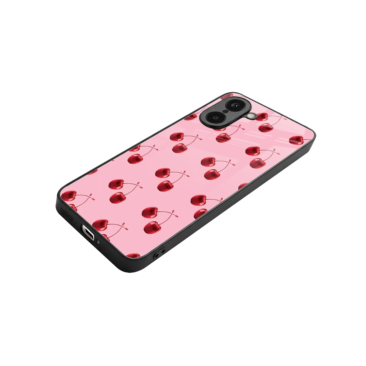 Cherries stylish phone case for oneplus nord ce5 5g | glossy glass and slim fit