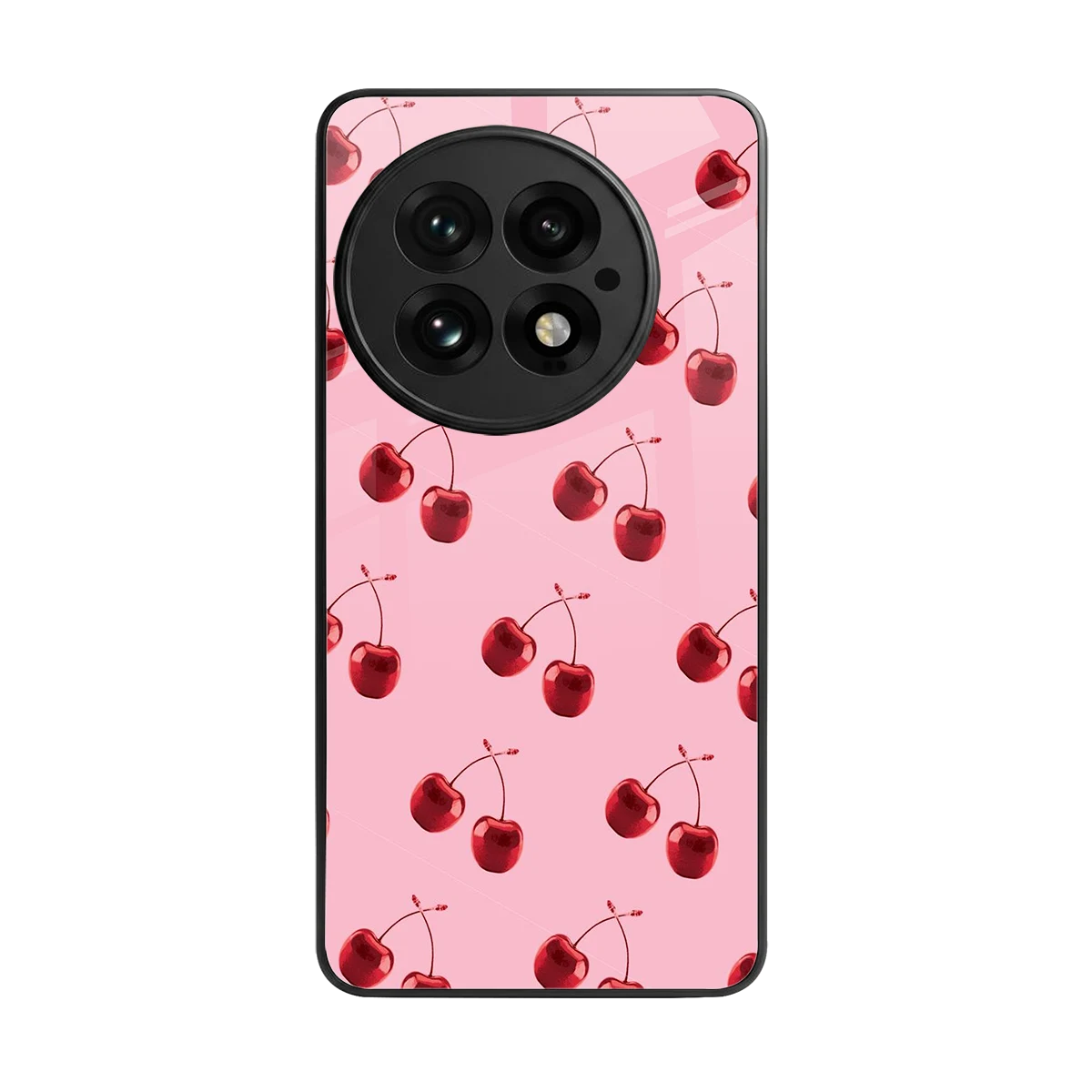 Cherries back phone cover | glass case for oneplus 13