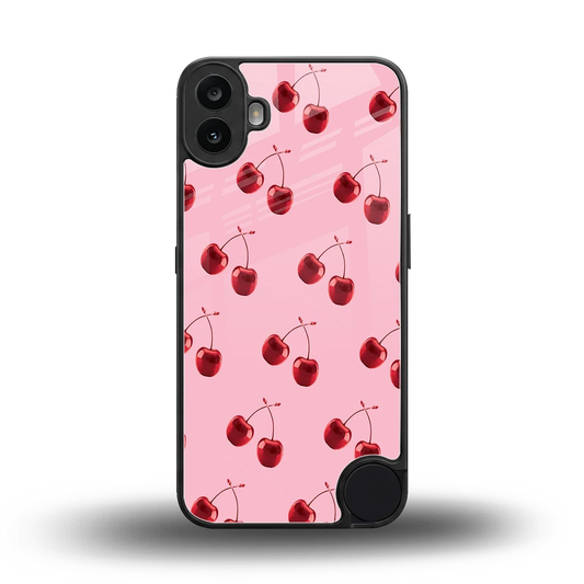 Cherries back phone cover | glass case for cmf nothing phone 1
