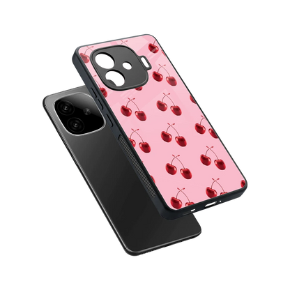 Cherries sleek iqoo neo 10r 5g cover with tempered glass back and TPU edges