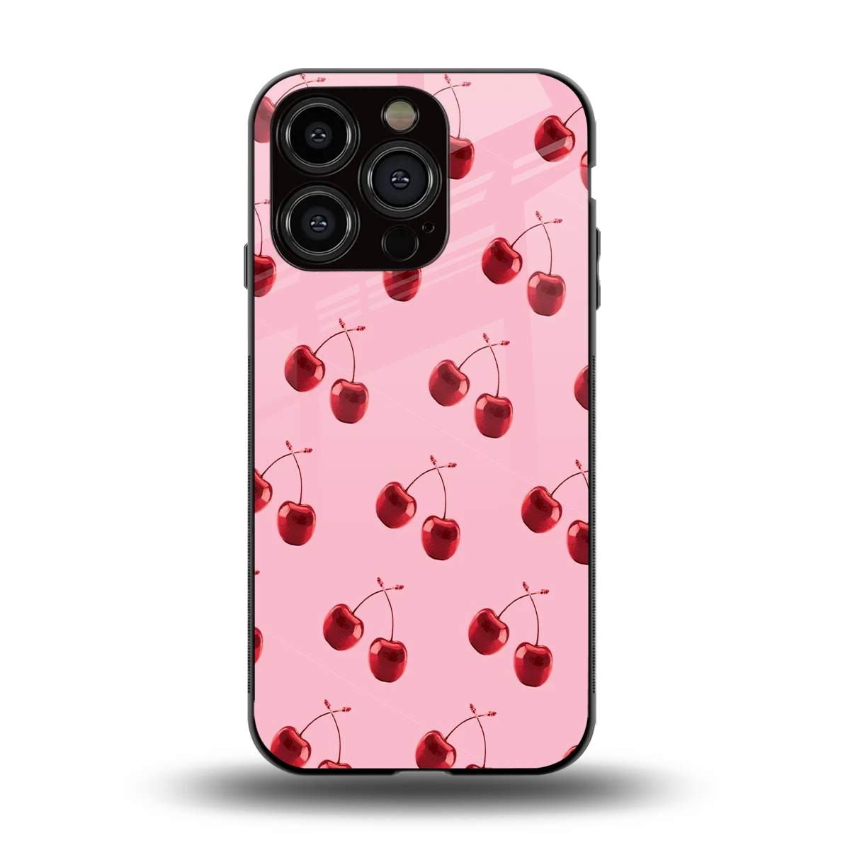 Cherries back phone cover | glass case for iphone 13 pro