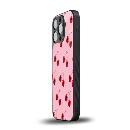 Cherries iphone 13 pro mobile cover | shockproof glass phone case