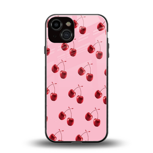 Cherries back phone cover | glass case for iphone 13