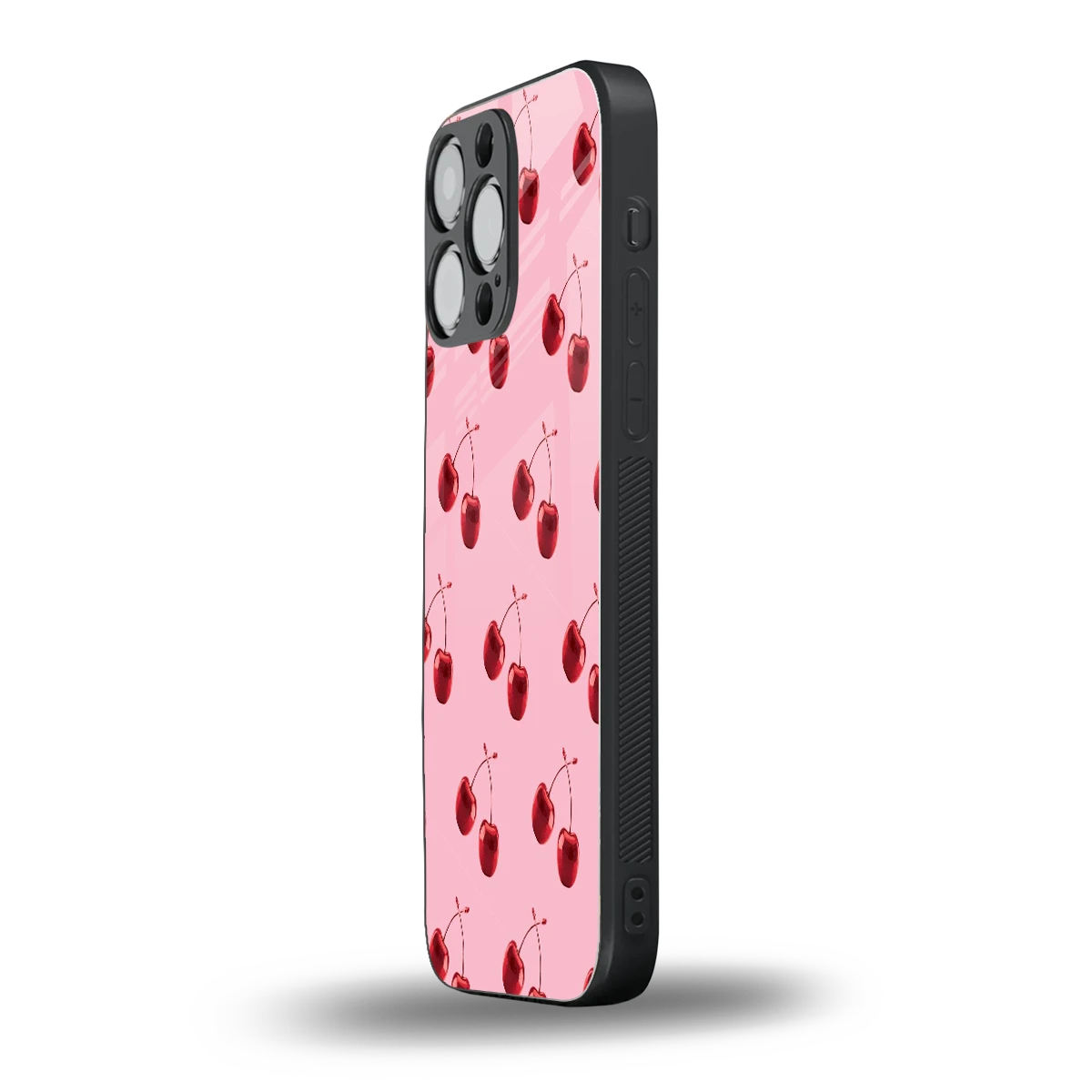 Cherries iphone 15 pro max mobile cover | shockproof glass phone case