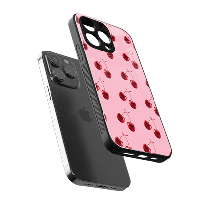 Cherries iphone xr mobile cover | shockproof glass phone case