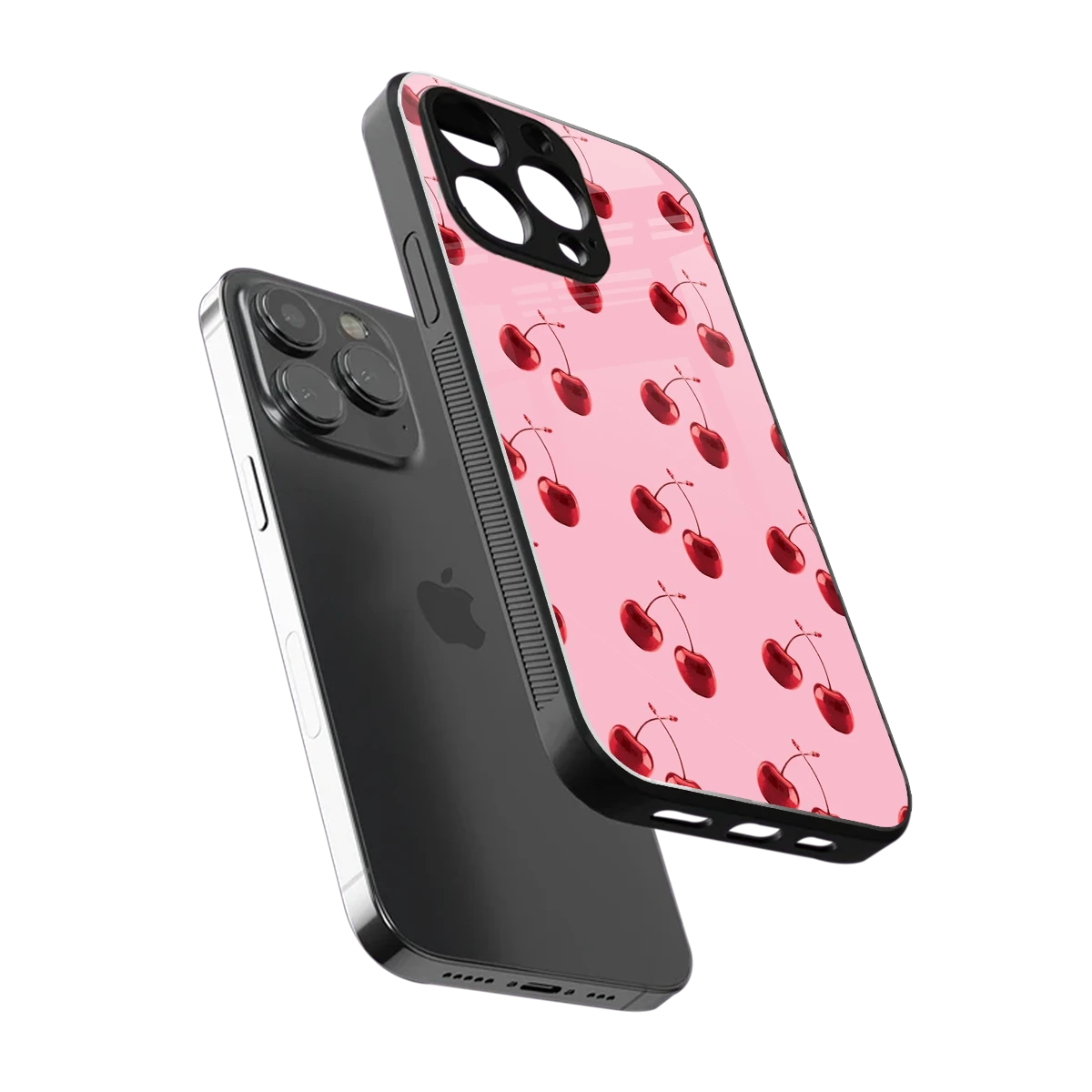 Cherries iphone x mobile cover | shockproof glass phone case