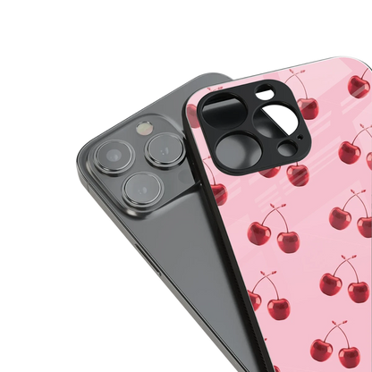 Cherries stylish phone case for iphone x | glossy glass and slim fit