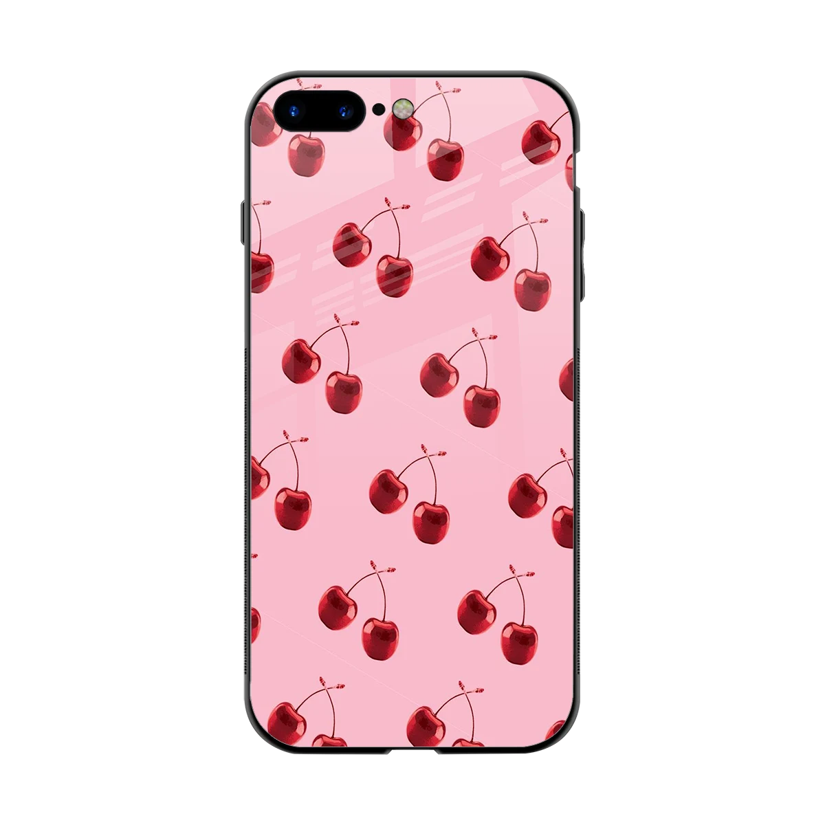 Cherries back phone cover | glass case for iphone 8 plus
