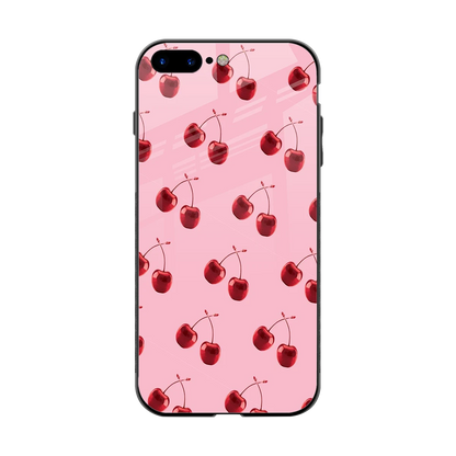 Cherries back phone cover | glass case for iphone 8 plus