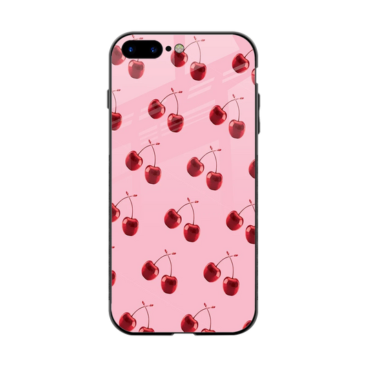 Cherries back phone cover | glass case for iphone 8 plus