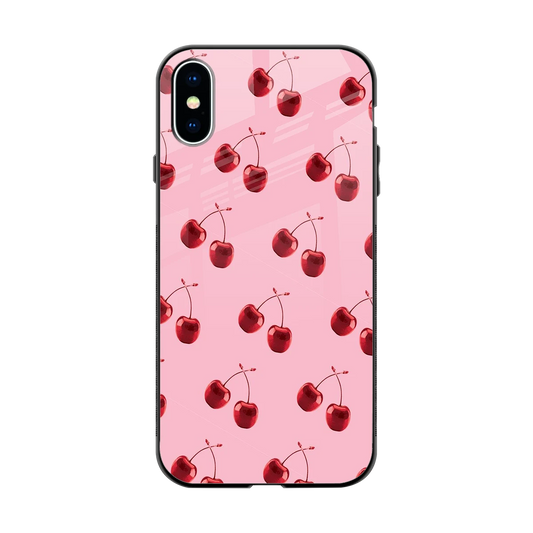 Cherries back phone cover | glass case for iphone x