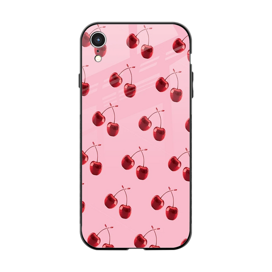 Cherries back phone cover | glass case for iphone xr