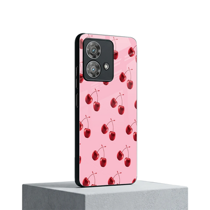 Cherries motorola edge 40 neo 5g mobile cover | shockproof glass phone case