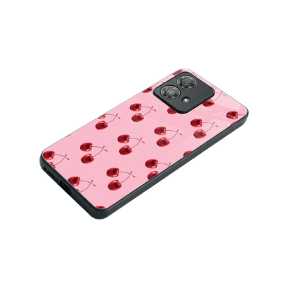 Cherries stylish phone case for motorola edge 40 neo 5g | glossy glass and slim fit