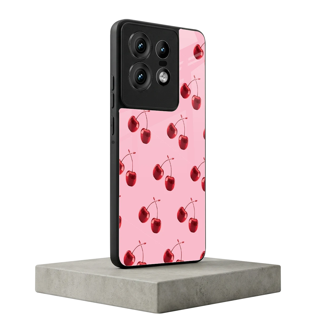 Cherries motorola edge 50 pro mobile cover | shockproof glass phone case