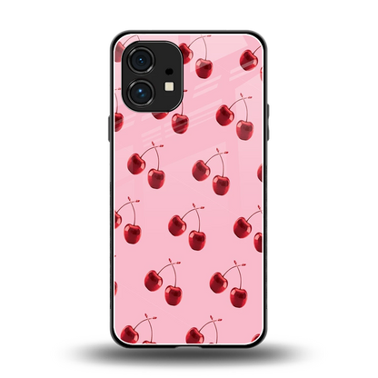 Cherries back phone cover | glass case for nothing phone 1