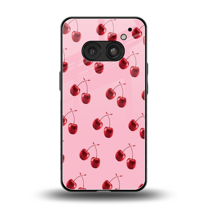 Cherries back phone cover | glass case for nothing phone 2a plus