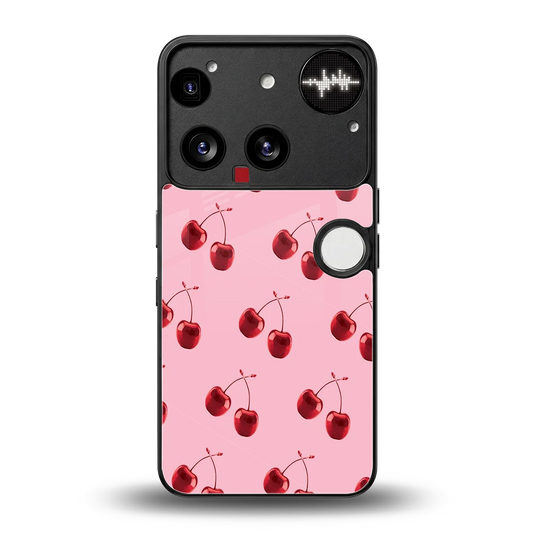 Cherries back phone cover | glass case for nothing phone 3