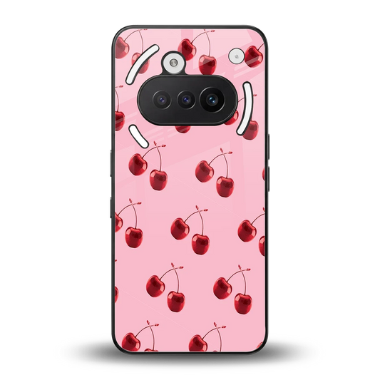 Cherries back phone cover | glass case for nothing phone 3a
