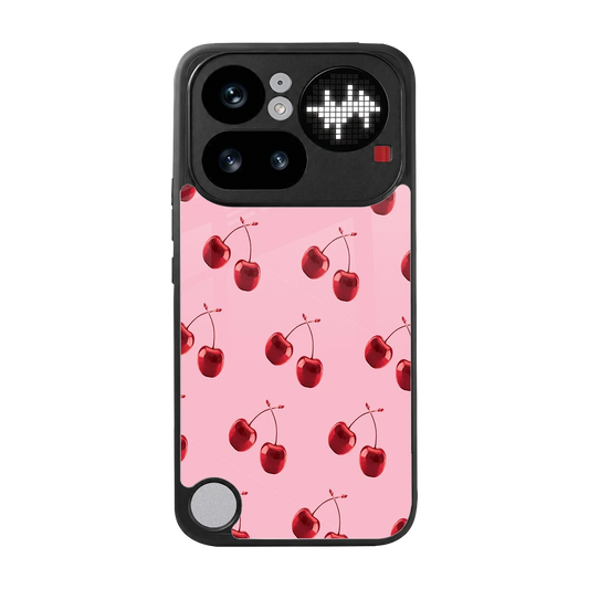 Cherries back phone cover | glass case for nothing phone 4a pro