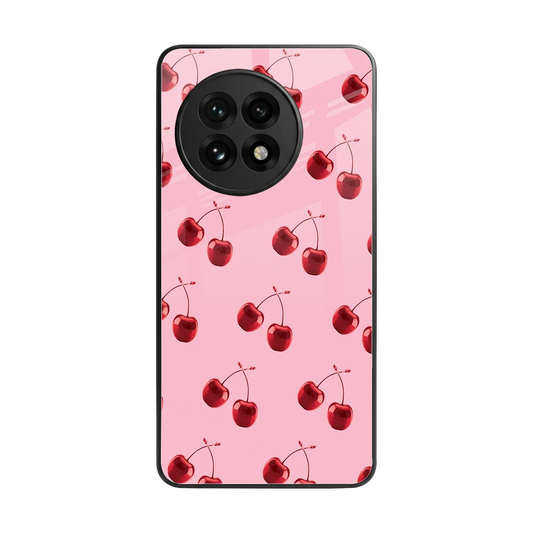 Cherries back phone cover | glass case for oneplus 13r