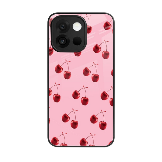 Cherries back phone cover | glass case for oneplus 13s