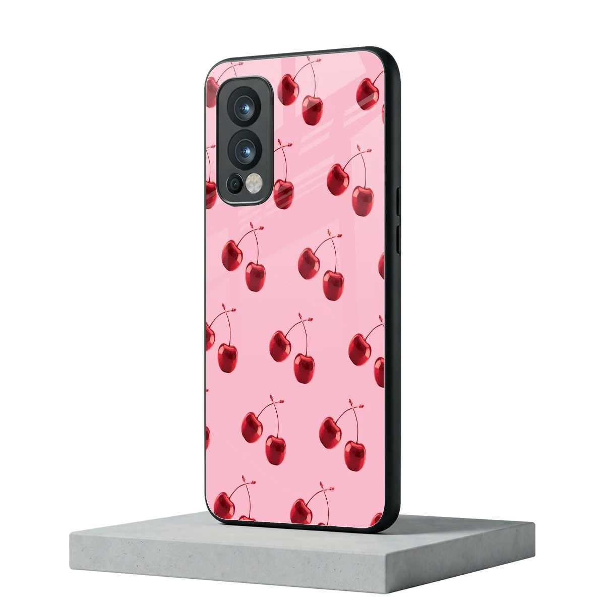 Cherries oneplus nord 2 mobile cover | shockproof glass phone case