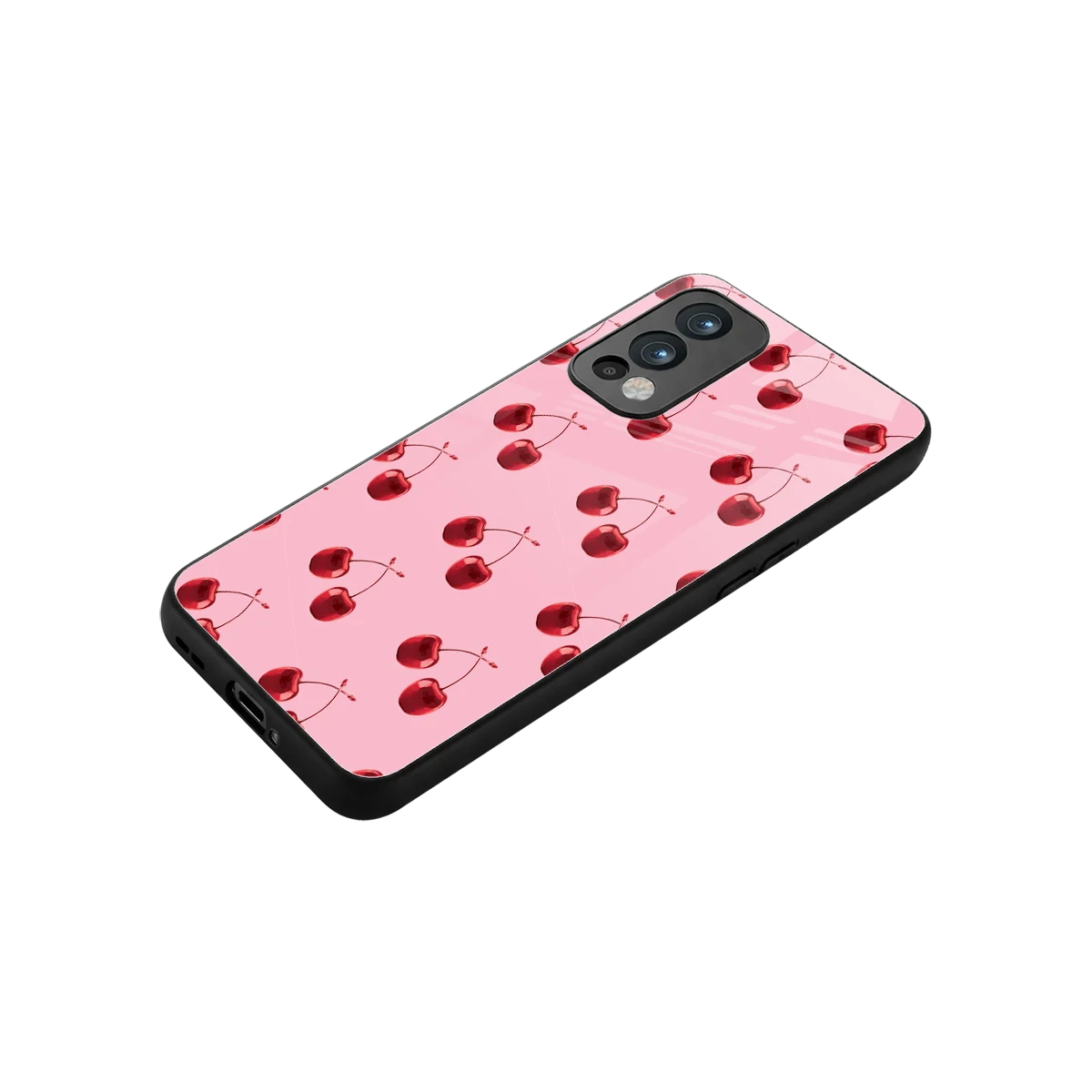 Cherries stylish phone case for oneplus nord 2 | glossy glass and slim fit