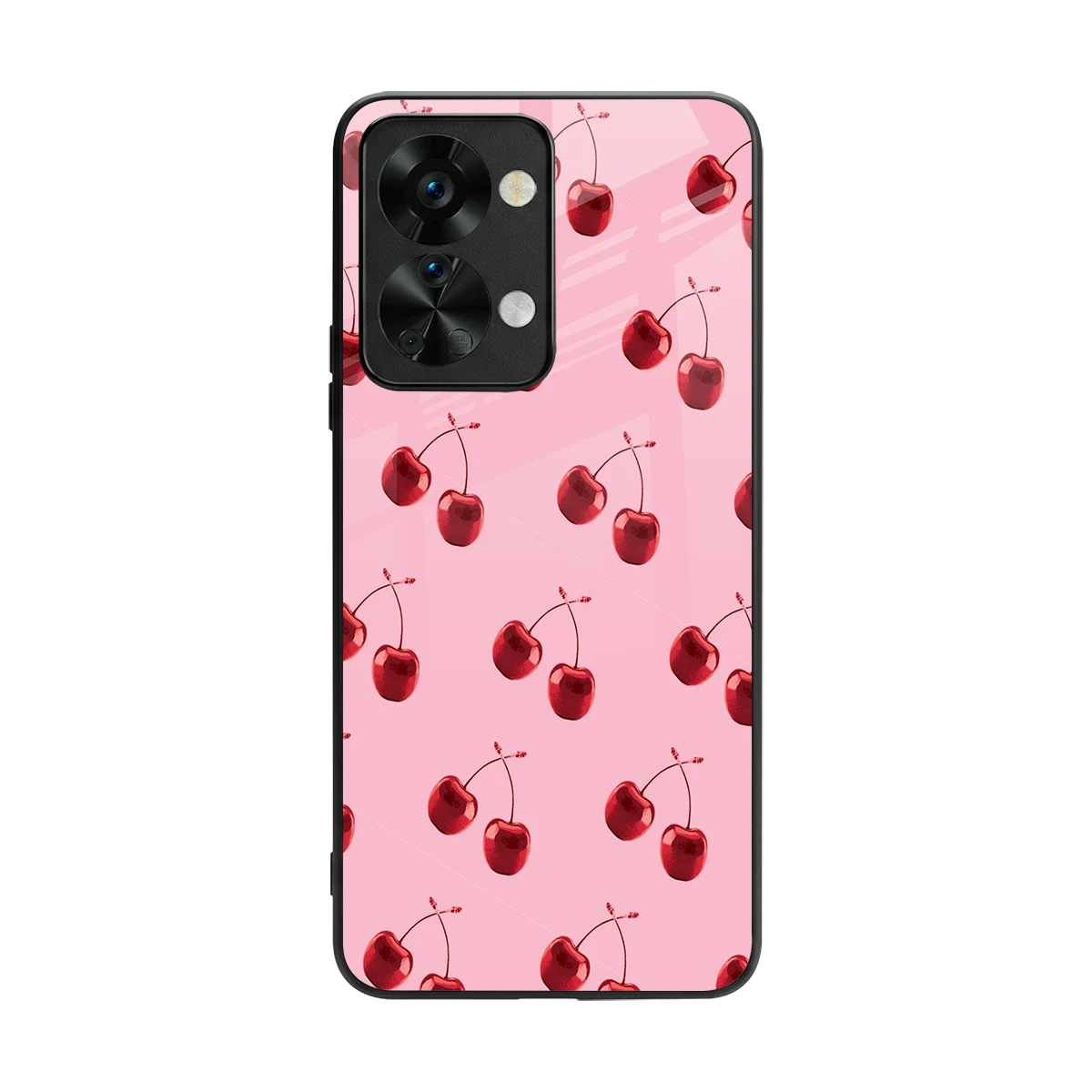 Cherries back phone cover | glass case for oneplus nord 2t