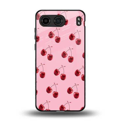 Cherries back phone cover | glass case for oneplus nord 4