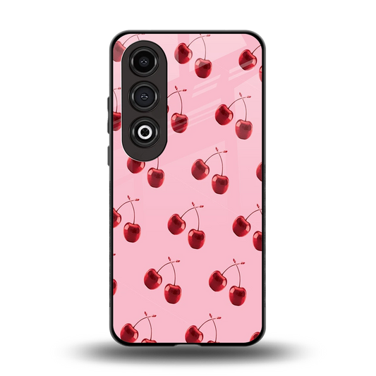 Cherries back phone cover | glass case for oneplus nord ce 4