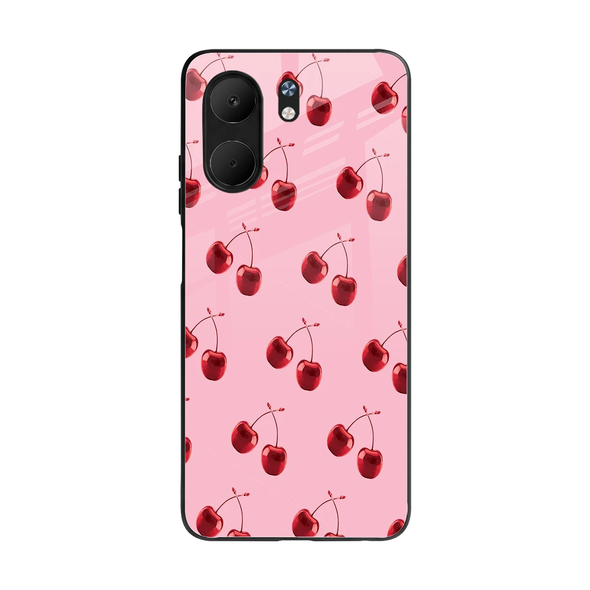 Cherries back phone cover | glass case for oppo a5x 5g