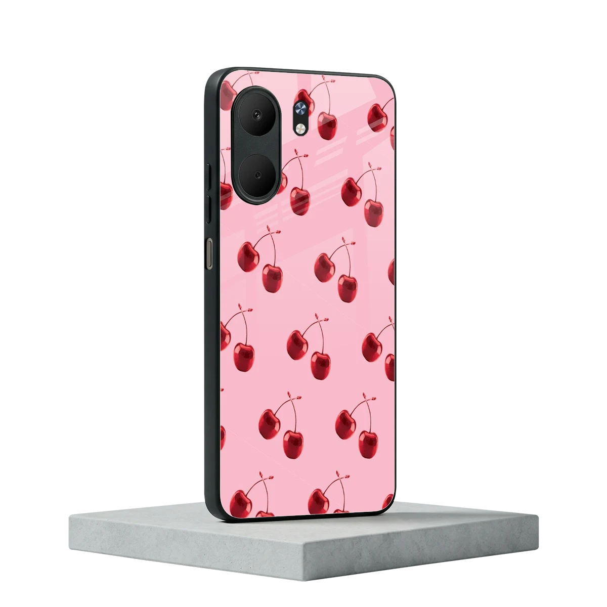Cherries oppo a5x 5g mobile cover | shockproof glass phone case