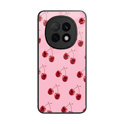 Cherries back phone cover | glass case for oppo f29 pro 5g