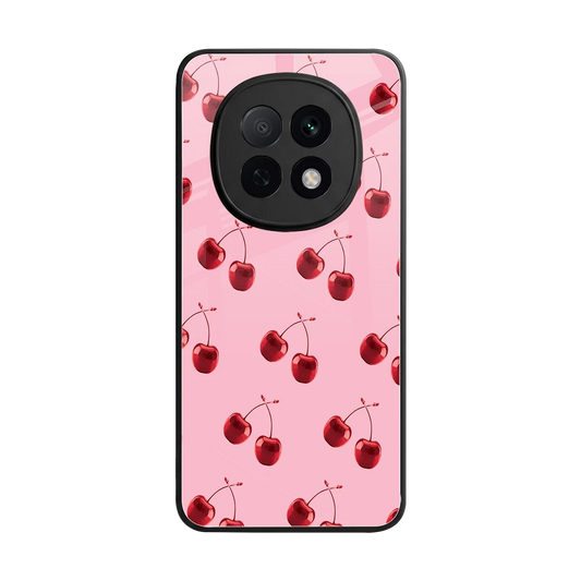 Cherries back phone cover | glass case for oppo f29 pro 5g
