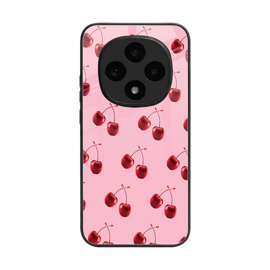Cherries back phone cover | glass case for oppo f31 pro 5g