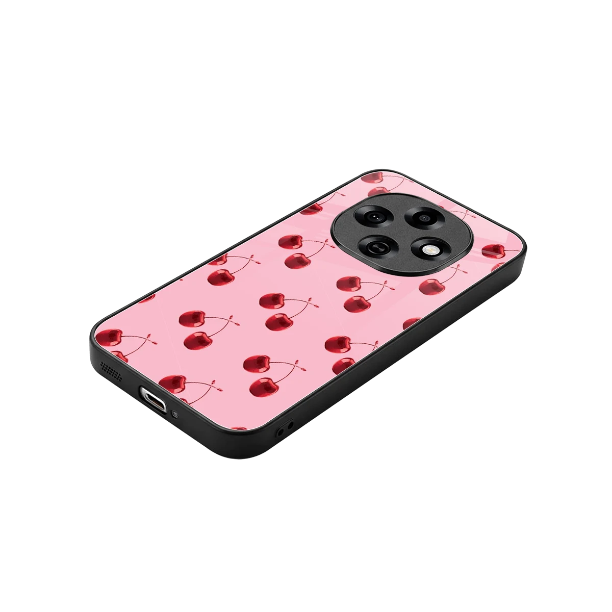 Cherries stylish phone case for oppo f31 pro 5g | glossy glass and slim fit