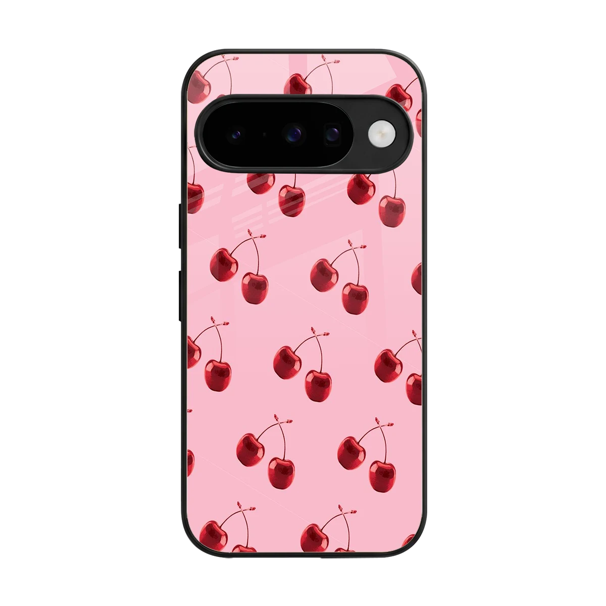 Cherries back phone cover | glass case for google pixel 10