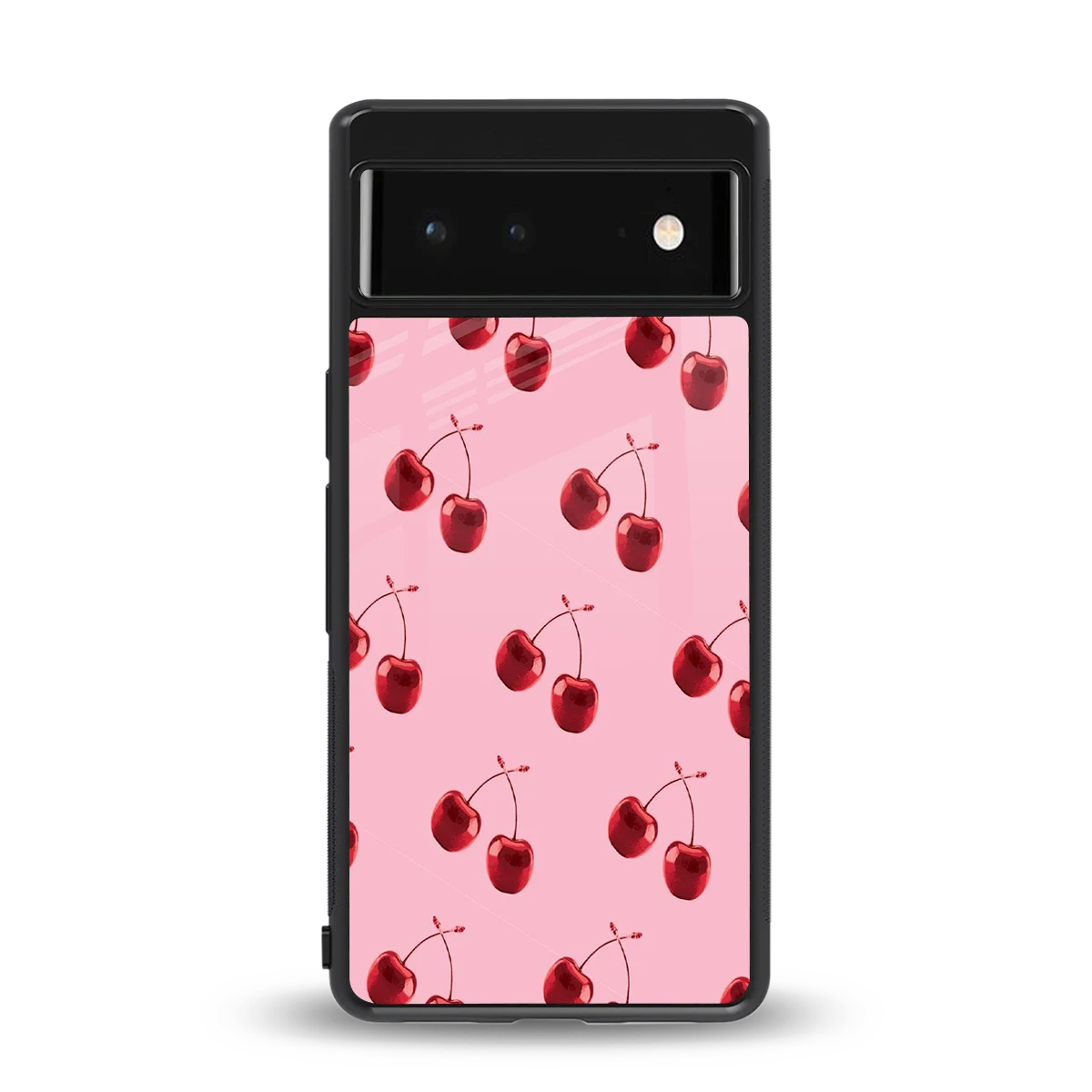 Cherries back phone cover | glass case for google pixel 6