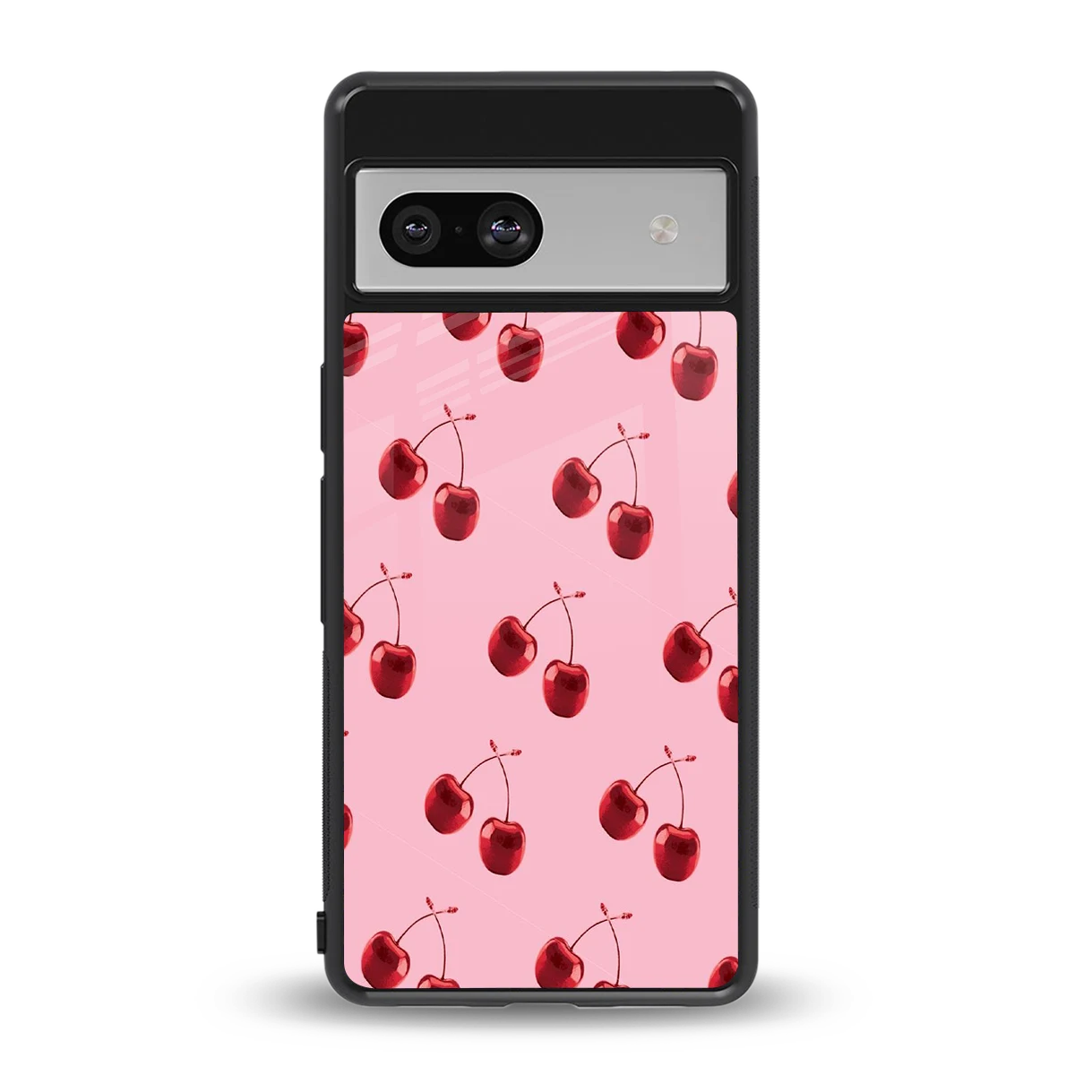 Cherries back phone cover | glass case for google pixel 7a