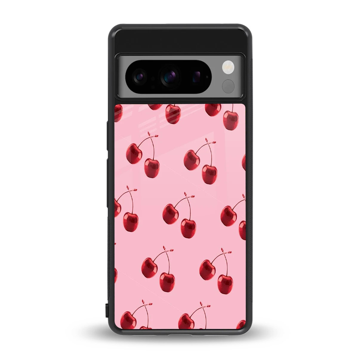 Cherries back phone cover | glass case for google pixel 8 pro