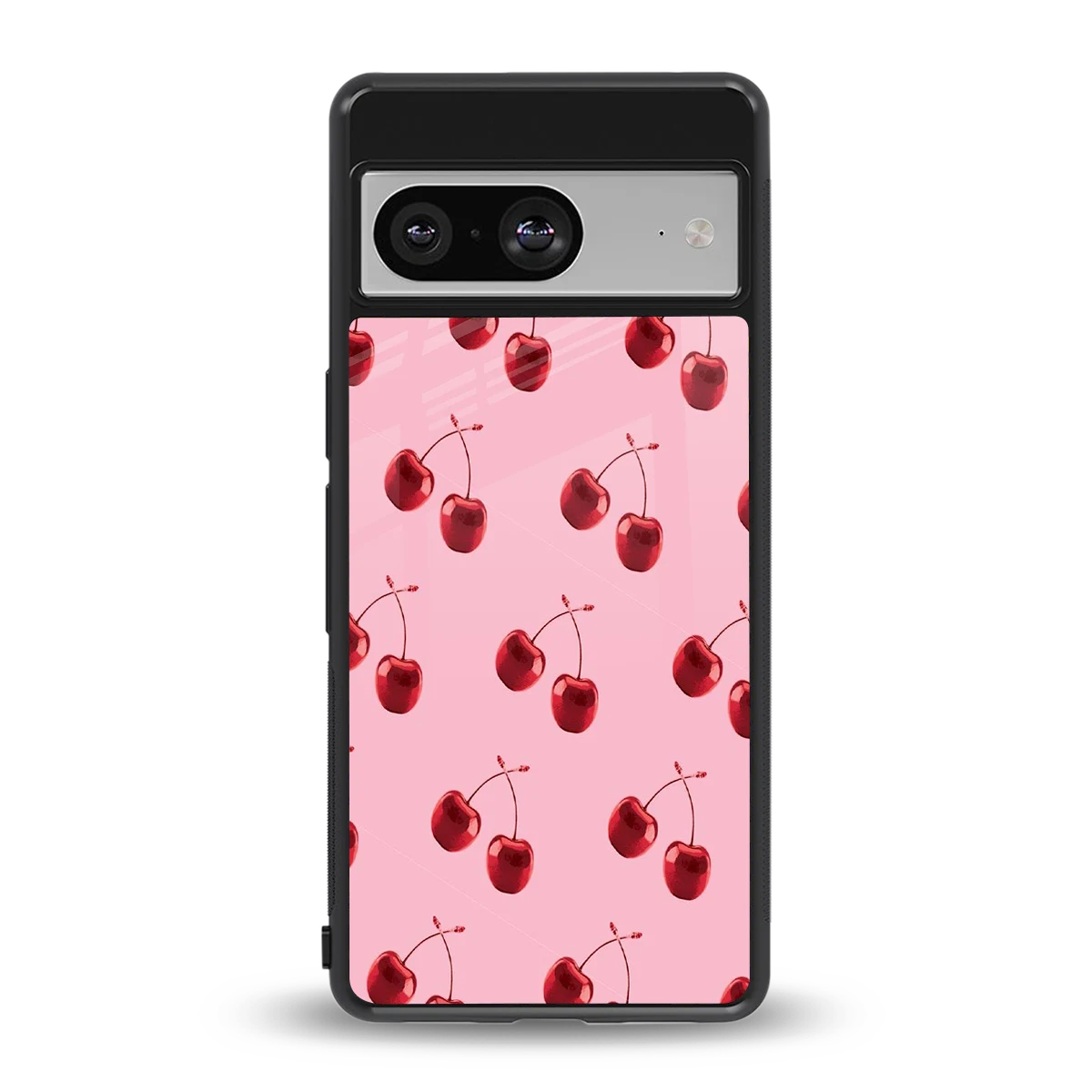 Cherries back phone cover | glass case for google pixel 8