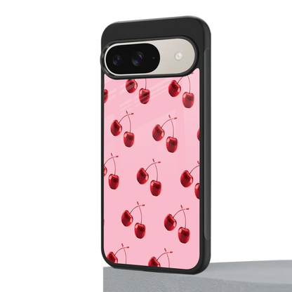 Cherries google pixel 9 mobile cover | shockproof glass phone case